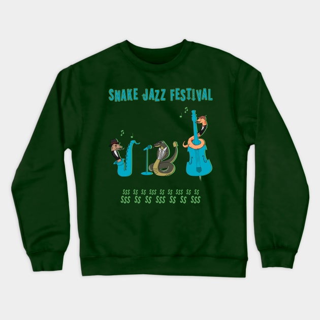 Snake Jazz Festival Crewneck Sweatshirt by kayability